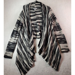 New York & Company Black and White Striped Sweater